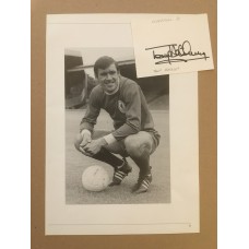 Signed card by TONY HATELEY the late LIVERPOOL Footballer. 